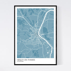 Henley-on-Thames Town Map Print