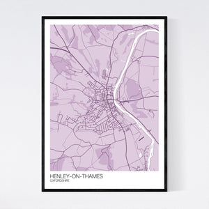 Henley-on-Thames Town Map Print