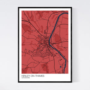 Henley-on-Thames Town Map Print