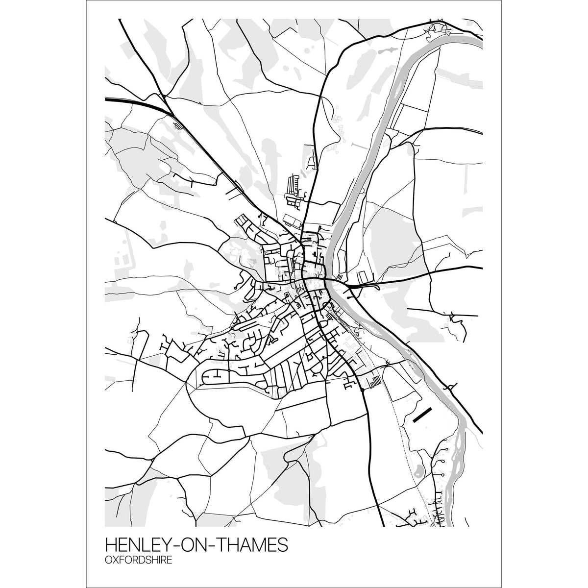 HenleyonThames Map Art Print Free International Shipping! Mapply.co
