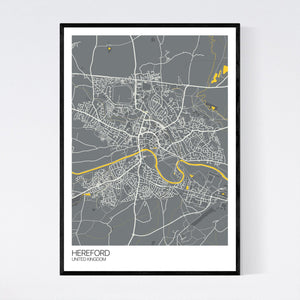 Hereford City Map Print