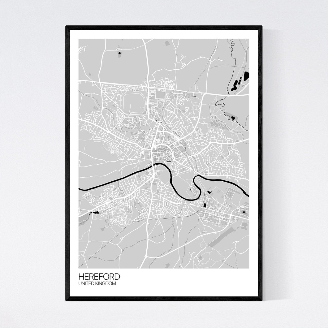 Hereford City Map Print