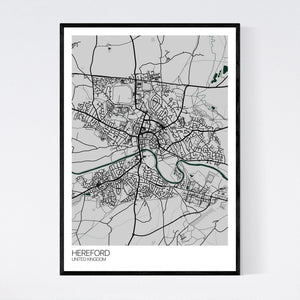 Hereford City Map Print