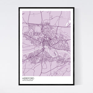 Hereford City Map Print