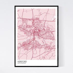 Hereford City Map Print