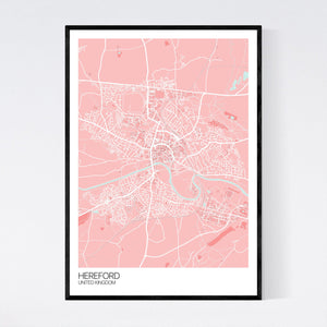 Hereford City Map Print