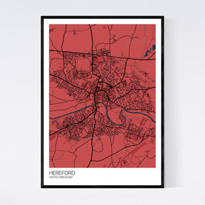 Hereford City Map Print