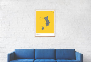 Map of Herm, Channel Islands