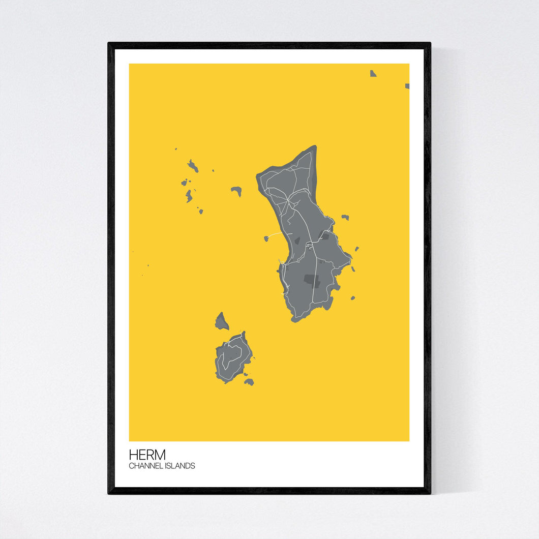 Map of Herm, Channel Islands
