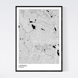 Herning City Map Print