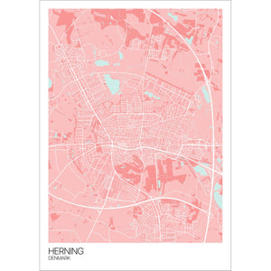 Map of Herning, Denmark