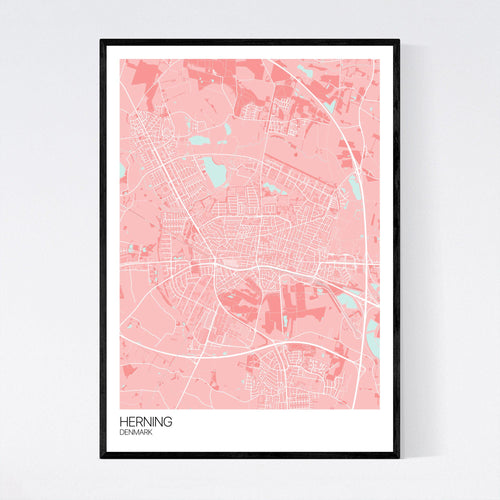 Map of Herning, Denmark