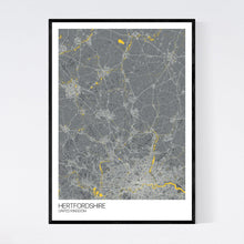 Load image into Gallery viewer, Hertfordshire Region Map Print