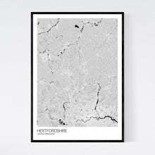 Load image into Gallery viewer, Hertfordshire Region Map Print