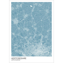Load image into Gallery viewer, Map of Hertfordshire, United Kingdom
