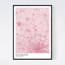 Load image into Gallery viewer, Hertfordshire Region Map Print
