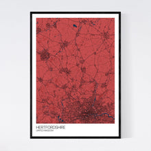 Load image into Gallery viewer, Hertfordshire Region Map Print