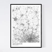Load image into Gallery viewer, Hertfordshire Region Map Print