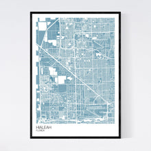 Load image into Gallery viewer, Hialeah City Map Print