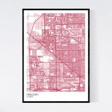 Load image into Gallery viewer, Hialeah City Map Print