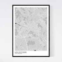 Load image into Gallery viewer, High Wycombe City Map Print