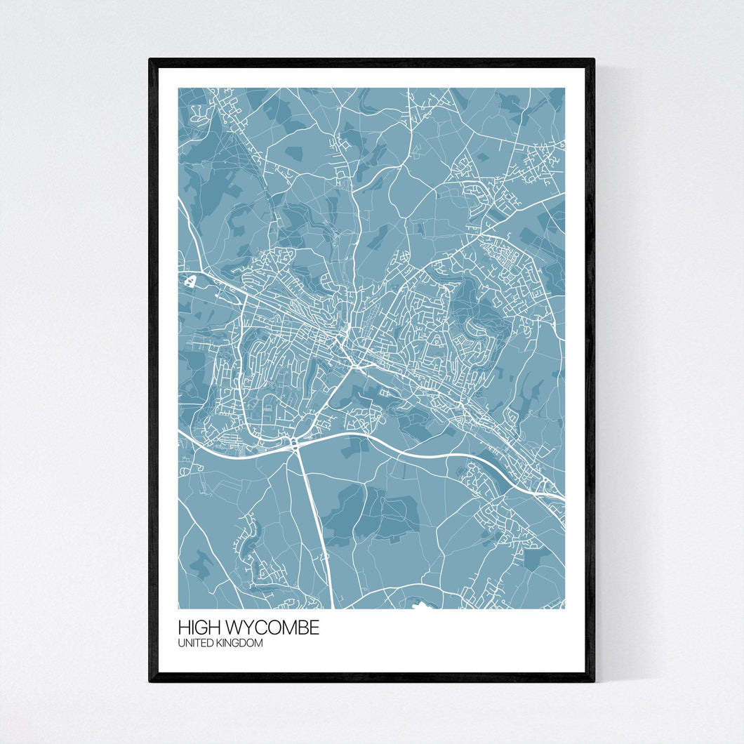 High Wycombe City Map Print