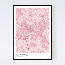 Load image into Gallery viewer, High Wycombe City Map Print