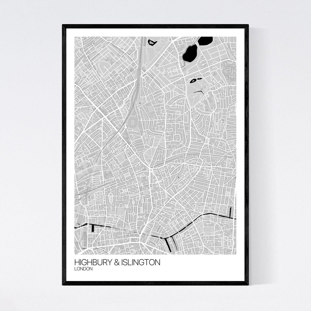 Highbury & Islington Neighbourhood Map Print