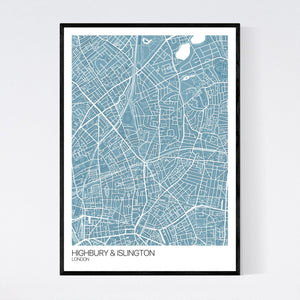 Highbury & Islington Neighbourhood Map Print