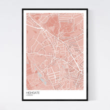 Load image into Gallery viewer, Map of Highgate, London