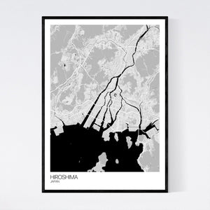 Hiroshima City Map Print