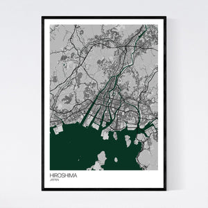 Hiroshima City Map Print