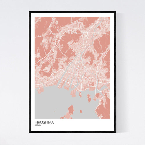 Map of Hiroshima, Japan