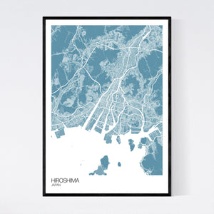 Hiroshima City Map Print