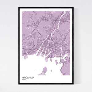 Hiroshima City Map Print