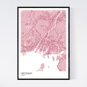 Hiroshima City Map Print