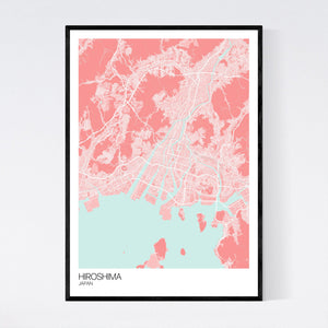 Hiroshima City Map Print