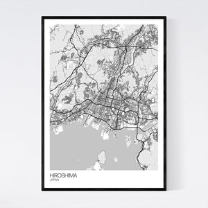 Hiroshima City Map Print