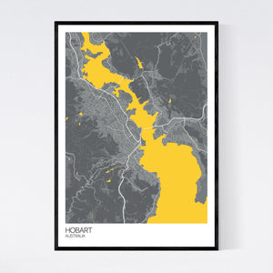 Hobart City Map Print