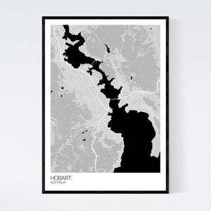 Hobart City Map Print