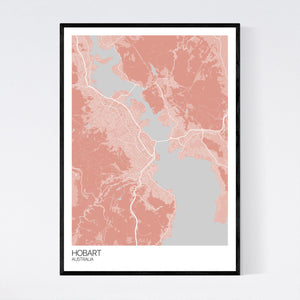 Hobart City Map Print