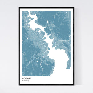 Hobart City Map Print