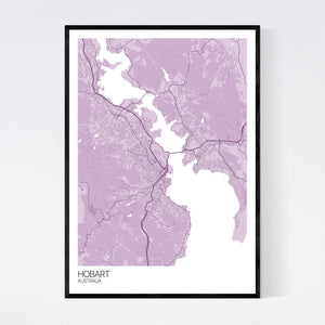 Hobart City Map Print