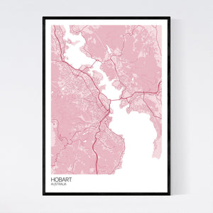 Hobart City Map Print