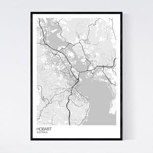 Hobart City Map Print
