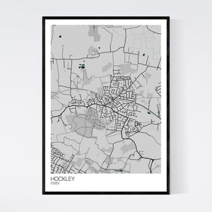 Hockley Town Map Print