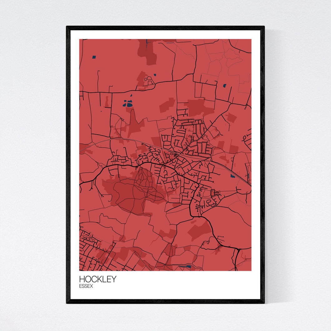 Hockley Town Map Print