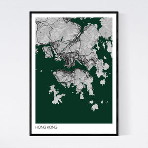 Hong Kong City Map Print