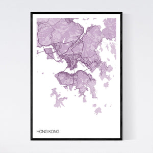 Hong Kong City Map Print