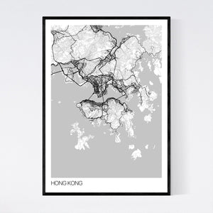 Hong Kong City Map Print